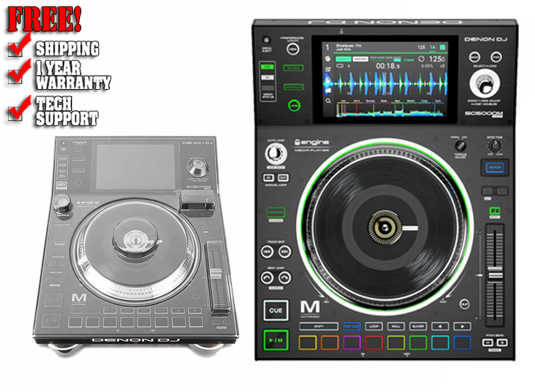 Denon DJ SC5000M Prime Player + Decksaver DS-PC-SC5000M Cover Bundle