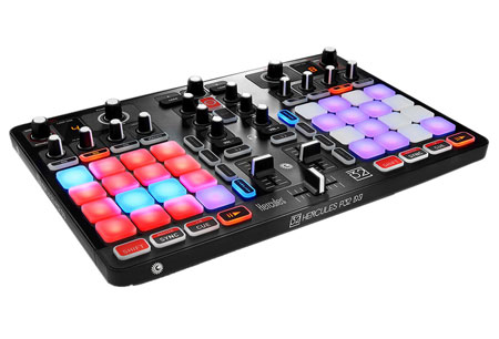 Hercules P32 DJ Controller with High Performance Pads With AKG K67 Headphones