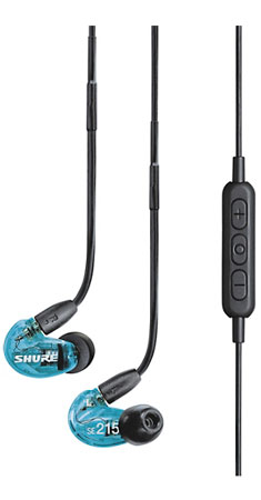 Shure SE215-K-BT1 Wireless Sound Isolating Earphones with Bluetooth Special Edition Blue