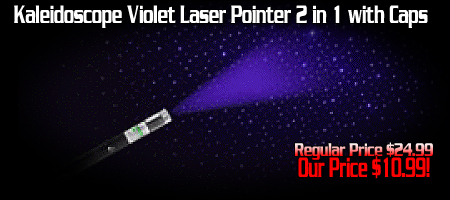 Kaleidoscope Violet Laser Pointer 2 in 1 with Caps