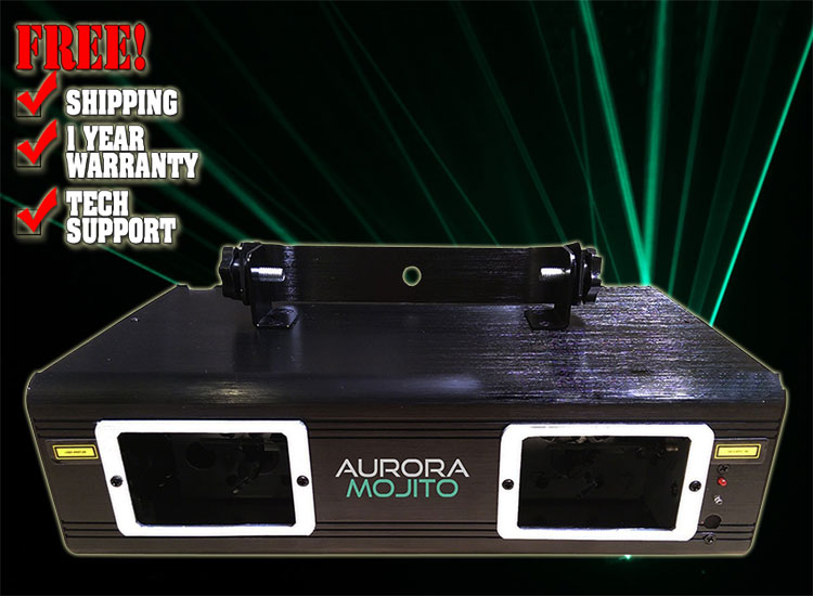 X-Laser Aurora Mojito Green Dual Aperture Aerial Effect Laser System