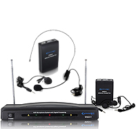 Technical Pro WM21 Dual VHF Wireless Headset and Lavalier Microphone System