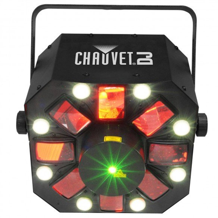 Chauvet DJ Hurricane 1302 Water-Based Fog Machine with 3-In-1 LED Effect Light & Strobe Lights Package