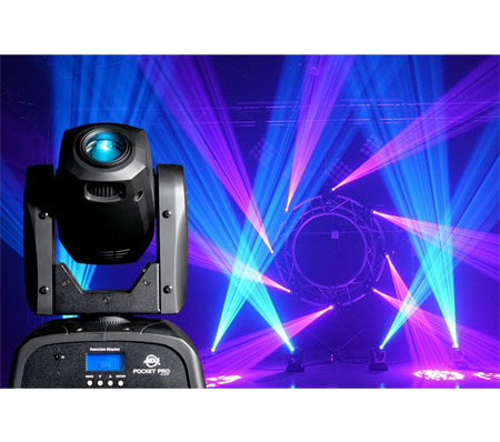 (2) American DJ Pocket Pro Moving Heads with UC-IR Universal Remote Control Package