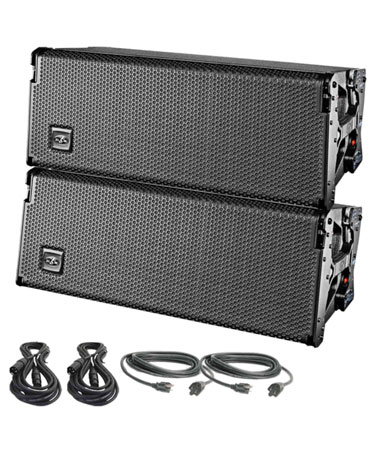 (2) DAS Event 208A Dual 8inch Multipurpose Powered Line Array Speakers Bundle 