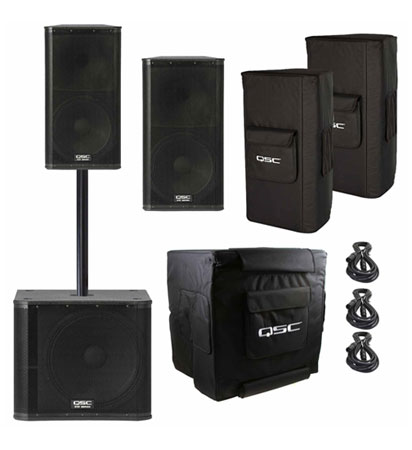 (2) QSC KW152 with 15inch Woofers and KW181 Subwoofer Package