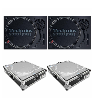 (2) Technics SL-1200MK7 Turntable with Road Cases