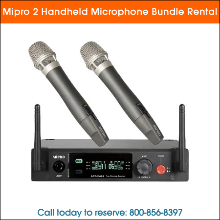 Mipro 2 Handheld Microphone Bundle Rental