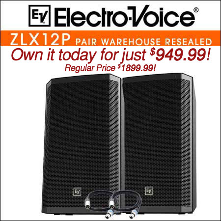 Electro Voice ZLX12P Pair Warehouse Resealed