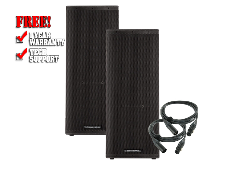 Cerwin-Vega CVXL215 Dual Powered Speaker Value Pack