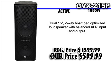 Gemini GVX215P Powered Speaker