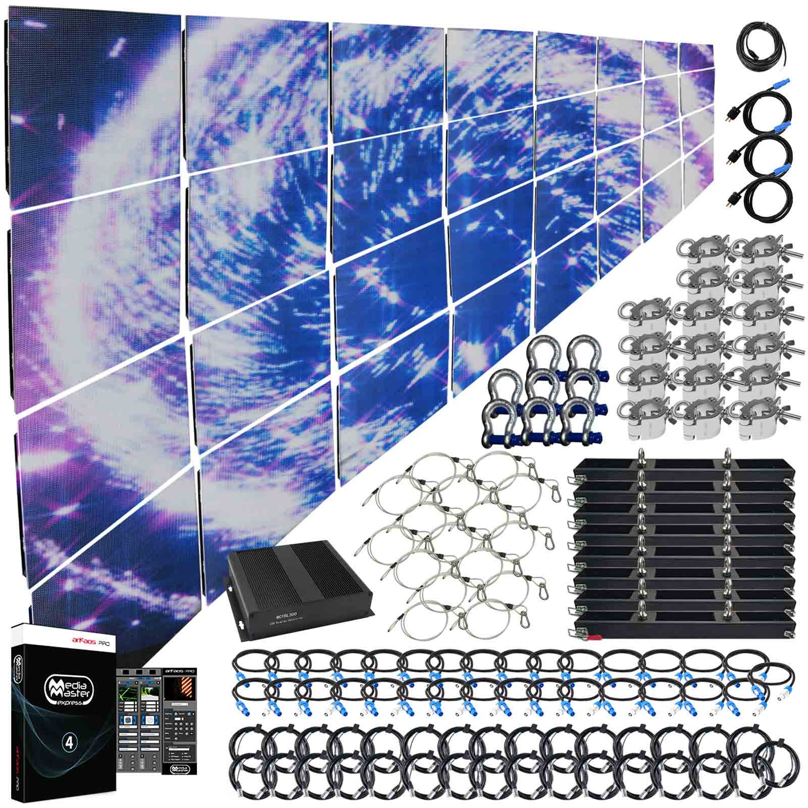 American DJ AV6 6mm LED Video Wall 8x4 Complete Installation Package