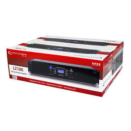 Technical Pro LZ10K Professional 10,000 Watt 2-Channel Amplifier With LCD Display and Key Lock