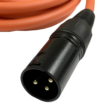 Sure-Fit 20ft Blue, Green & Orange XLR Male to XLR Female Cables (3 Pack) + Case