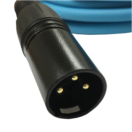 Sure-Fit 20ft Blue, Green & Orange XLR Male to XLR Female Cables (3 Pack) + Case