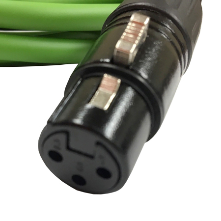 Sure-Fit 10ft Blue, Green & Orange XLR Male to XLR Female Cables (3 Pack) + Case