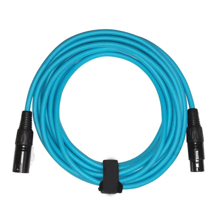 Sure-Fit 20ft Blue, Green & Orange XLR Male to XLR Female Cables (3 Pack)