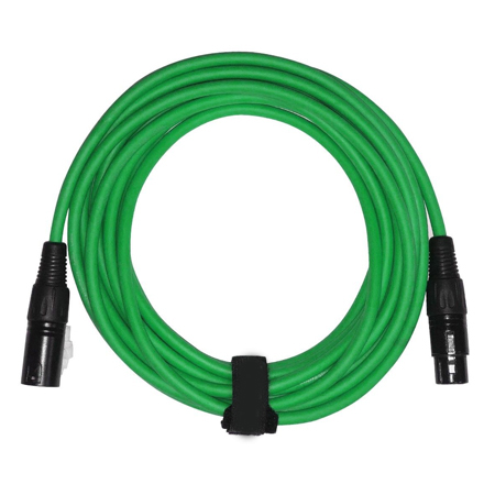 Sure-Fit 20ft Blue, Green & Orange XLR Male to XLR Female Cables (3 Pack)