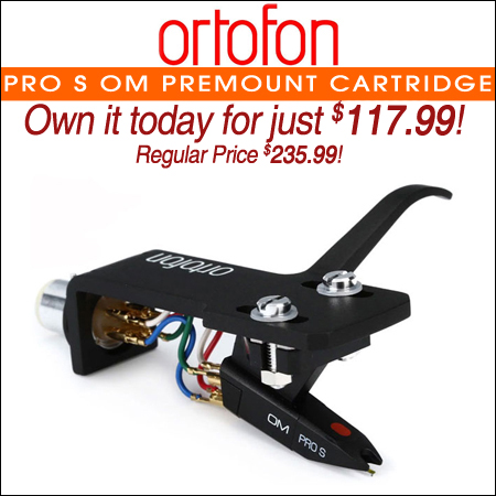 Ortofon Pro S OM Premount Cartridge and Stylus Premounted on SH-4 Headshell