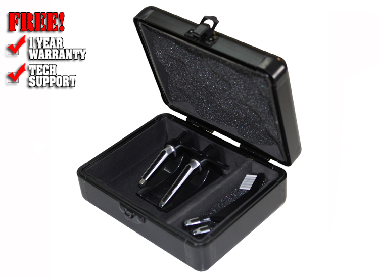 Odyssey KCC2PR2BL KROM Series Black PRO2 Case for Two Turntable Needle Cartridges 