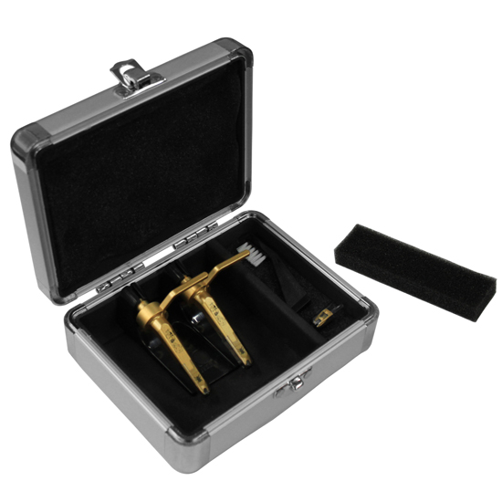 Odyssey KCC2PR2SD KROM Series Silver Diamond PRO2 Case for Two Turntable Needle Cartridges