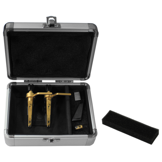 Odyssey KCC2PR2SD KROM Series Silver Diamond PRO2 Case for Two Turntable Needle Cartridges