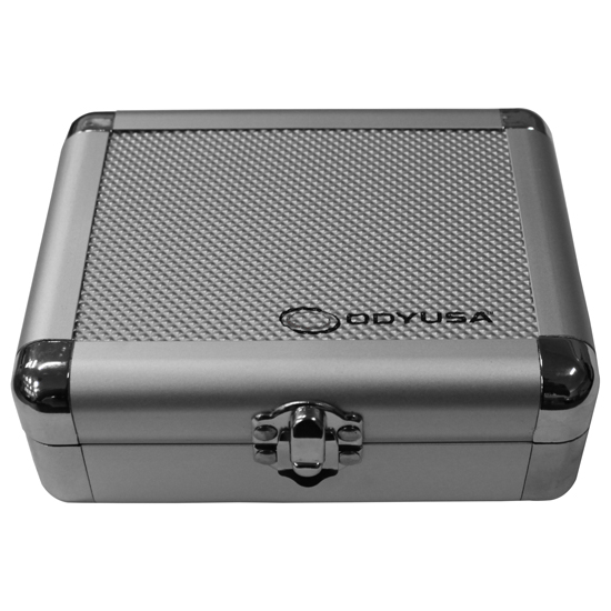 Odyssey KCC2PR2SD KROM Series Silver Diamond PRO2 Case for Two Turntable Needle Cartridges