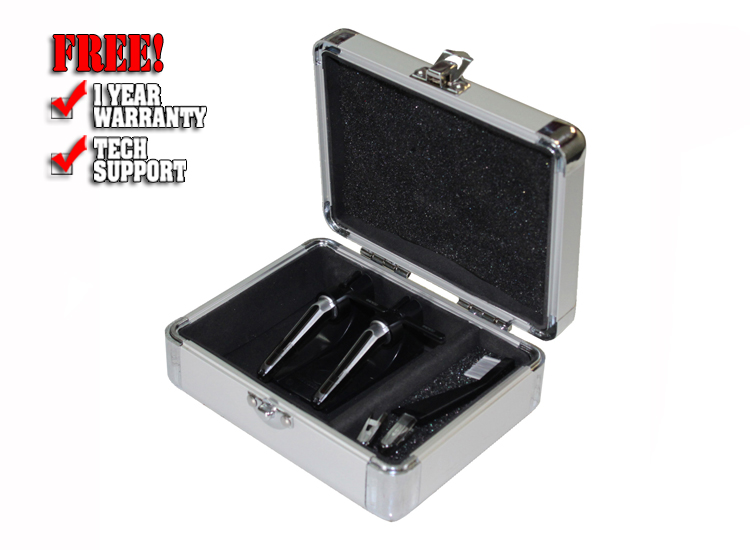 Odyssey KCC2PR2SL KROM Series Silver PRO2 Case for Two Turntable Needle Cartridges 