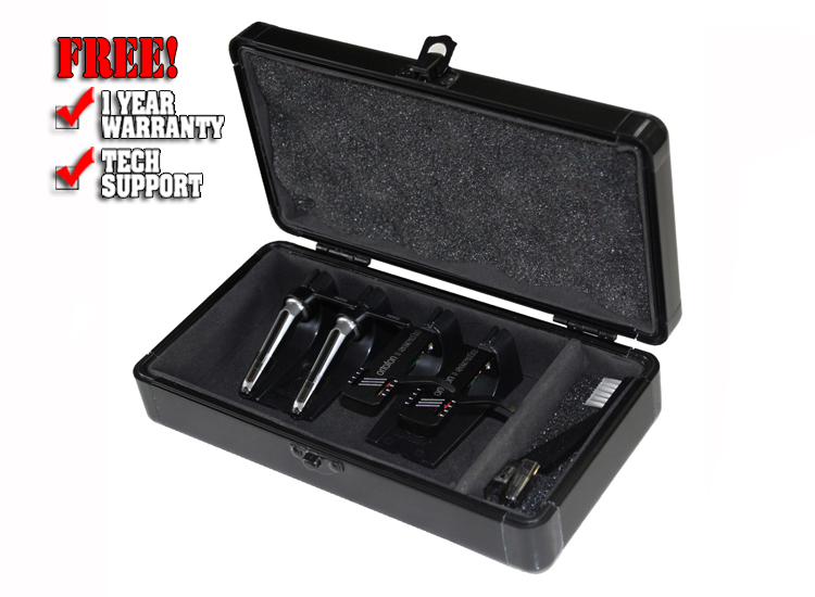 Odyssey KCC4PR2BL KROM Series Black PRO2 Case for Four Turntable Needle Cartridges 