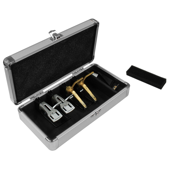 Odyssey KCC4PR2SD KROM Series Silver Diamond PRO2 Case for Four Turntable Needle Cartridges