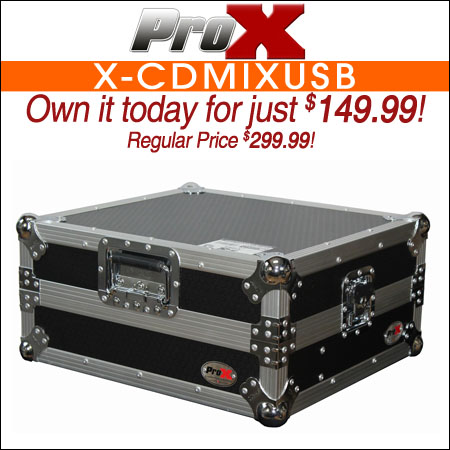 ProX X-CDMIXUSB Dual Controller Flight Case for Numark CDMixUSB