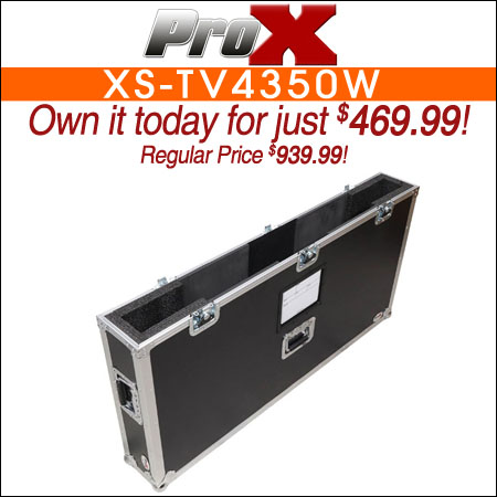Prox XS-TV4350W ATA Flight Style Road Case