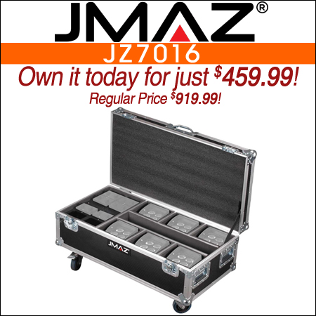 JMAZ Lighting JZ7016 Road Charging Case for 6 MAD PAR RB Units