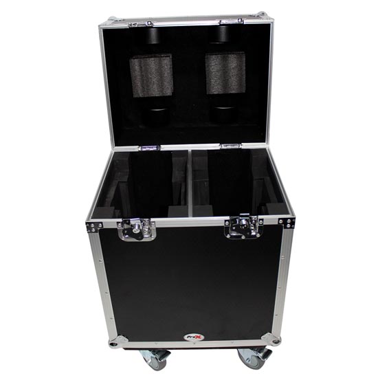 (2) American DJ FOCUS SPOT 4Z with Rolling Flight Case Package