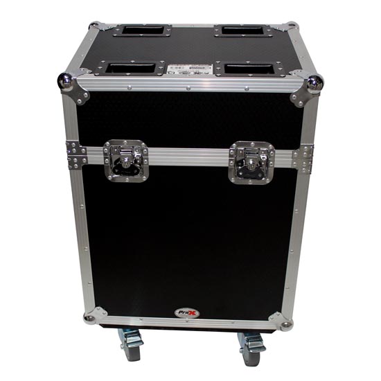 (2) American DJ FOCUS SPOT 4Z with Rolling Flight Case Package