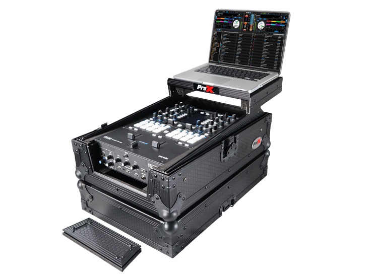  ProX XS-RANE72LTBL Road Case with Laptop Shelf for Rane Seventy-Two/Seventy Black on Black