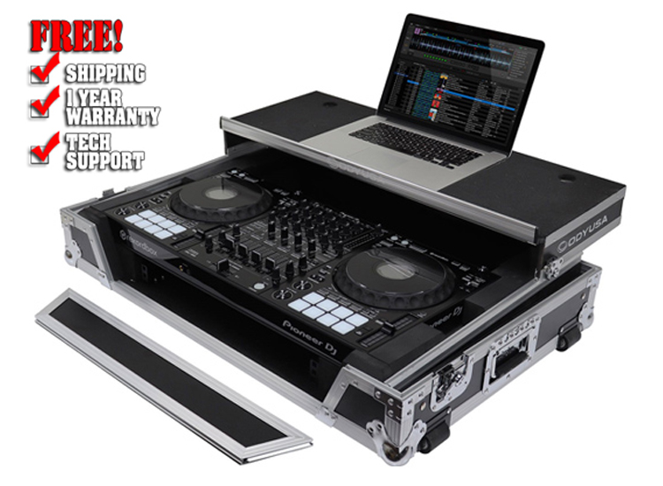 Odyssey FZGSDDJ1000W1 Glide Case for Pioneer DDJ-1000 with 1U Rack +