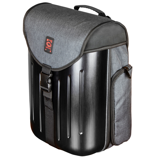 Charcoal Black Hard Shell DJ Backpack