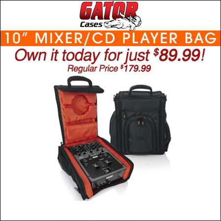 Gator 10inch Mixer/CD Player Bag