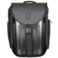  Charcoal Black Hard Shell DJ Backpack 