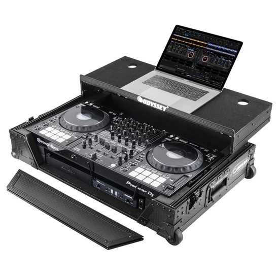 Odyssey 810271 Custom Fit for Pioneer DDJ-1000 Industrial Board Glide Style 1U Case with Wheels