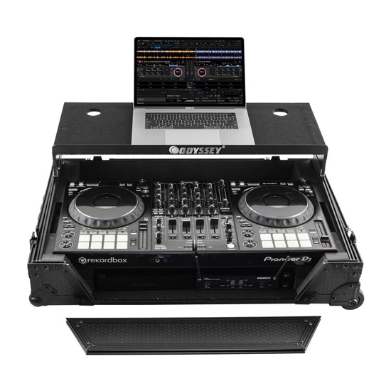 Odyssey 810271 Custom Fit for Pioneer DDJ-1000 Industrial Board Glide Style 1U Case with Wheels