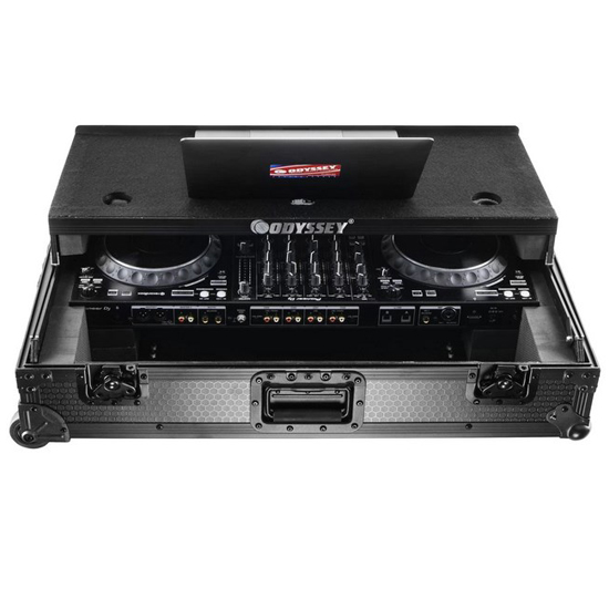 Odyssey 810271 Custom Fit for Pioneer DDJ-1000 Industrial Board Glide Style 1U Case with Wheels