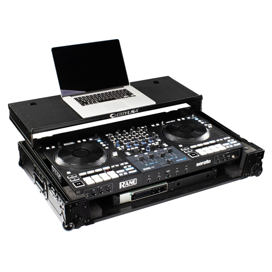 Odyssey 810349 RANE FOUR I-Board Flight Case with Glide Style Laptop Platform and Wheels