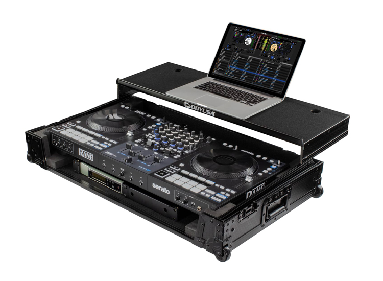 Odyssey 810349 RANE FOUR I-Board Flight Case with Glide Style Laptop Platform and Wheels