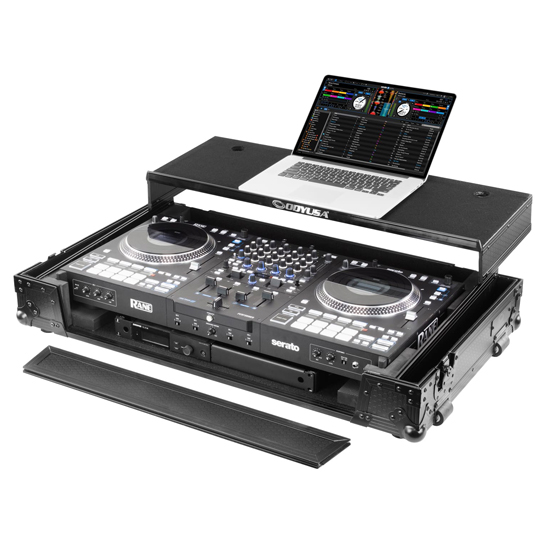 Odyssey 810394 RANE PERFORMER I-Board 1U Flight Case with Glide Style Laptop Platform and Wheels