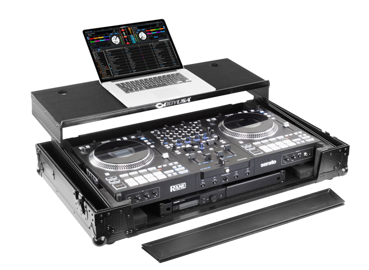 Odyssey 810394 RANE PERFORMER I-Board 1U Flight Case with Glide Style Laptop Platform and Wheels