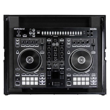 Black Low Profile Roland DJ-505 Case with Glide Platform