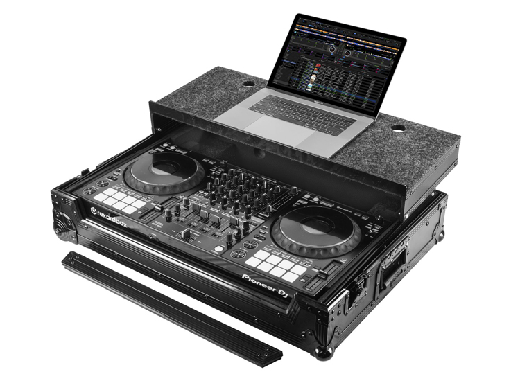 Odyssey FZGSDDJ1000BLCW Pioneer DDJ-1000/DDJ-1000SRT Case in Black with Patented Glide Platform and Corner Wheels