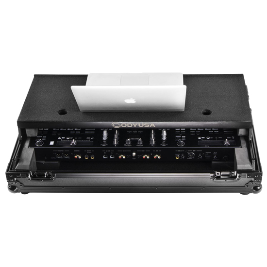 Odyssey FZGSDDJREV7WBL Pioneer DDJ-REV7 Black Glide Style Flight Case with Wheels and Laptop Platform